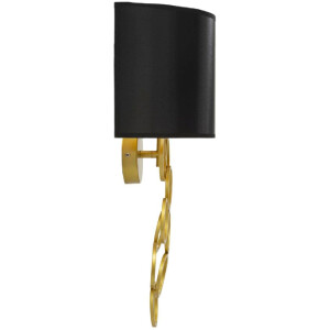 Aplique de pared Rich dorado negro 30x20x50 cm E27 sin...