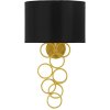 Aplique de pared Rich dorado negro 30x20x50 cm E27 sin bombilla