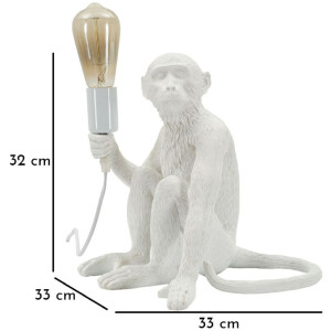 Lámpara de Mesa Affe Sentado Blanco 33x33x32 cm E27 sin Bombilla Mauro Ferretti