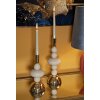 Mauro Ferretti Candelabro Galaxy crema – Set de 2 Ø 10x22 cm y Ø 10x30 cm