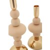Mauro Ferretti Candelabro Galaxy rosa – Set de 2 Ø 10x22 cm y Ø 10x30 cm