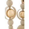 Mauro Ferretti Candelabro Saturn crema – Juego de 2 Ø 10x27 cm y Ø 10x33 cm
