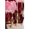 Mauro Ferretti Candelabro Saturn rosa – Set de 2 Ø 10x27 cm y Ø 10x33 cm