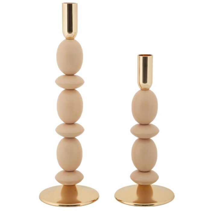 Mauro Ferretti Candelabro Shuttle rosa – Set de 2 Ø 10x25 cm y Ø 10x33,5 cm
