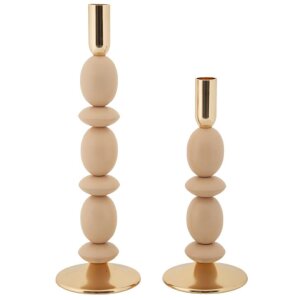 Mauro Ferretti Candelabro Shuttle rosa – Set de 2 Ø 10x25 cm y Ø 10x33,5 cm