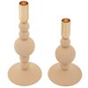 Mauro Ferretti Candelabro Aster rosa – Set de 2 Ø 10x20 cm y Ø 10x25,5 cm