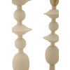 Mauro Ferretti Candelabro Gemini crema – Set de 2 Ø 10x29 cm y Ø 10x33 cm