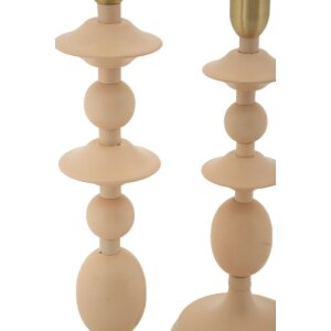 Mauro Ferretti Candelabro Gemini rosa – Set de 2 Ø 10x29 cm y Ø 10x33 cm
