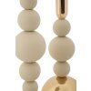 Mauro Ferretti Candelabro Bolly crema – Set de 2 Ø 10x24 cm y Ø 10x29,5 cm