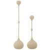 Mauro Ferretti Candelabro Slimmy crema – Set de 2 Ø 8x26 cm y Ø 8x37 cm