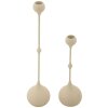 Mauro Ferretti Candelabro Slimmy crema – Set de 2 Ø 8x26 cm y Ø 8x37 cm