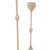 Mauro Ferretti Candelabro Slimmy crema – Set de 2 Ø 8x26 cm y Ø 8x37 cm