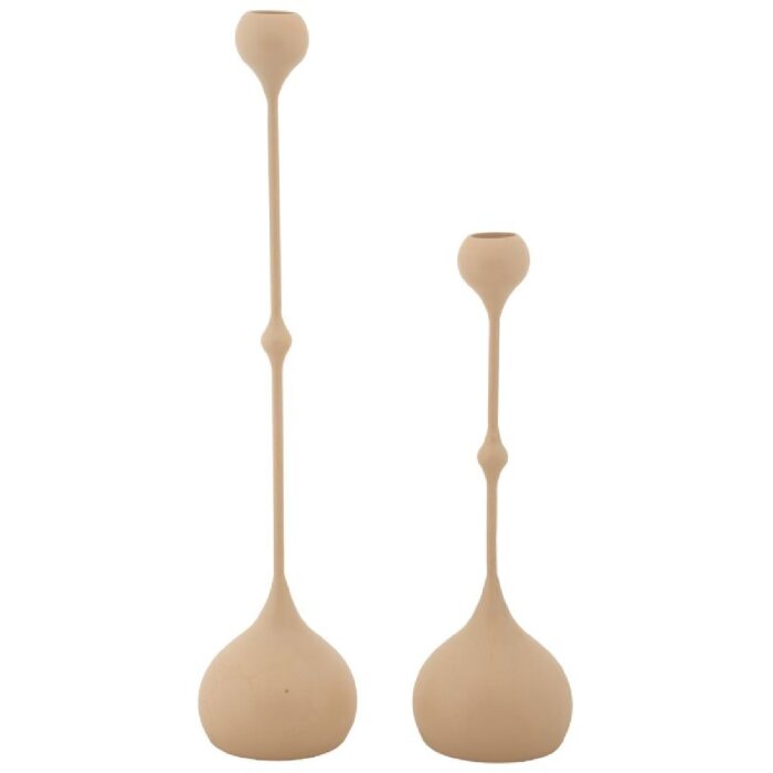 Mauro Ferretti Candelabro Slimmy rosa – Set de 2 Ø 8x26 cm y Ø 8x37 cm
