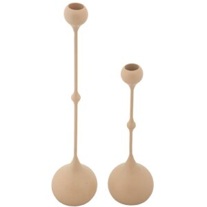 Mauro Ferretti Candelabro Slimmy rosa – Set de 2 Ø 8x26 cm y Ø 8x37 cm