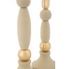 Mauro Ferretti Candelabro Strek Crema – Juego de 2 Ø 9,5x25 cm y Ø 9,5x30 cm
