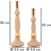 Mauro Ferretti Candelabro Strek Rosa Set de 2 Ø 9,5x25 cm y Ø 9,5x30 cm