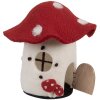 Casa de Fieltro Clayre & Eef 66293 20x20x18 cm Blanco-Rojo