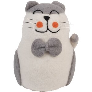 Gato de fieltro Clayre & Eef 66294 14x14x20 cm
