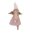 Clayre & Eef 66350 Adorno Colgante Ángel 10x3x20 cm Rosa Blanco