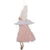 Clayre & Eef 66350 Adorno Colgante Ángel 10x3x20 cm Rosa Blanco