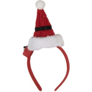 Diadema con gorro de Papá Noel con LED Clayre & Eef 66352 12x7x27 cm