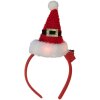 Diadema con gorro de Papá Noel con LED Clayre & Eef 66352 12x7x27 cm