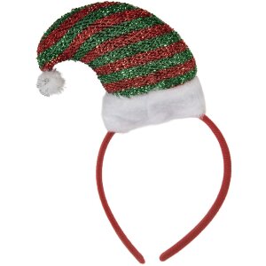 Diadema con gorro de Navidad Clayre & Eef 66353 12x6x22 cm