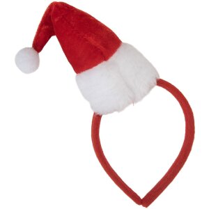 Diadema con gorro de Navidad Clayre & Eef 66354 12x6x22 cm
