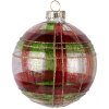Clayre & Eef 6GL5178 Adorno de Navidad Ø 8x8 cm Rojo Dorado