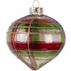 Clayre & Eef 6GL5179 Adorno de Navidad Ø 8x8 cm Rojo-Dorado
