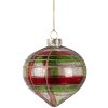 Clayre & Eef 6GL5179 Adorno de Navidad Ø 8x8 cm Rojo-Dorado