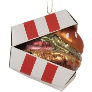 Adorno navideño Clayre & Eef 6GL5247 Rojo y Blanco 7x7x8 cm