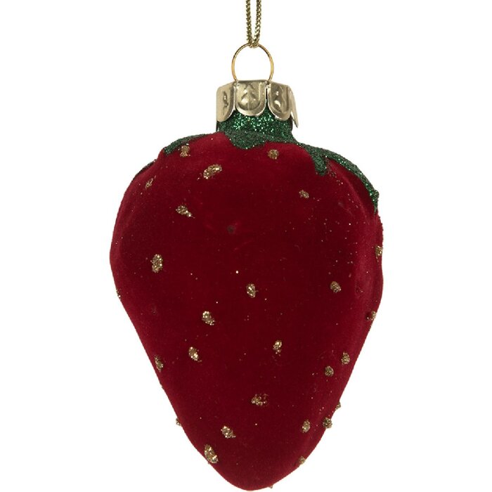 Adorno navideño Clayre & Eef 6GL5250 6x5x8 cm Rojo y Verde
