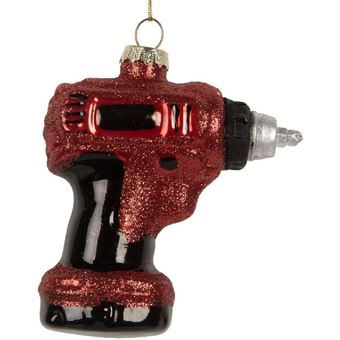 Adorno de Navidad Clayre & Eef 6GL5251 9x4x10 cm Rojo Negro