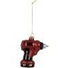 Adorno de Navidad Clayre & Eef 6GL5251 9x4x10 cm Rojo Negro