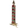Adorno navideño con clip para vela Clayre & Eef 6GL5252 Rojo y Verde Ø 4x14 cm