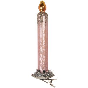 Adorno navideño con clip para vela Clayre &...