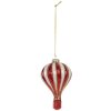 Adorno navideño Clayre & Eef 6GL5258 Rojo-Blanco Ø 6x9 cm