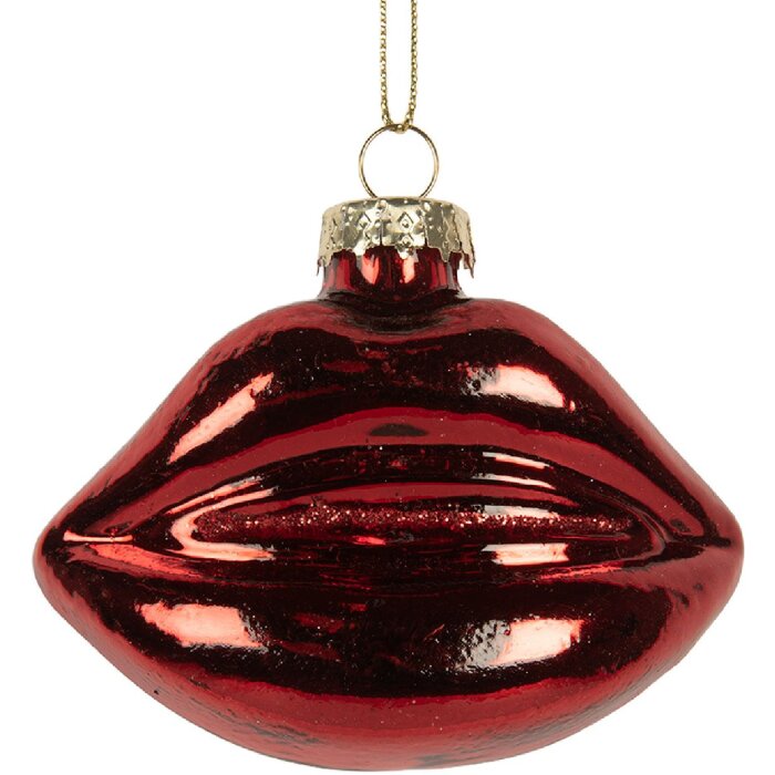 Adorno de Navidad Clayre & Eef 6GL5261 Rojo 8x4x7 cm
