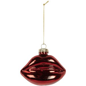 Adorno de Navidad Clayre & Eef 6GL5261 Rojo 8x4x7 cm