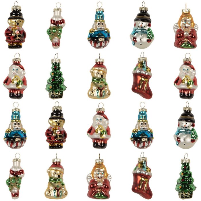 Clayre & Eef 6GL5262 Adornos Navideños Set 20 28x20x4 cm