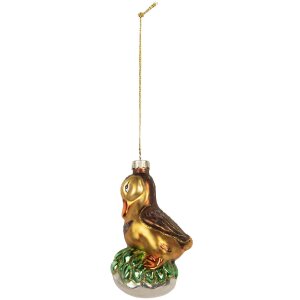 Adorno navideño Clayre & Eef 6GL5266 6x5x11 cm Marrón Verde Cristal
