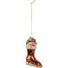 Adorno de Navidad Clayre & Eef 6GL5267 8x4x13 cm Naranja y Blanco