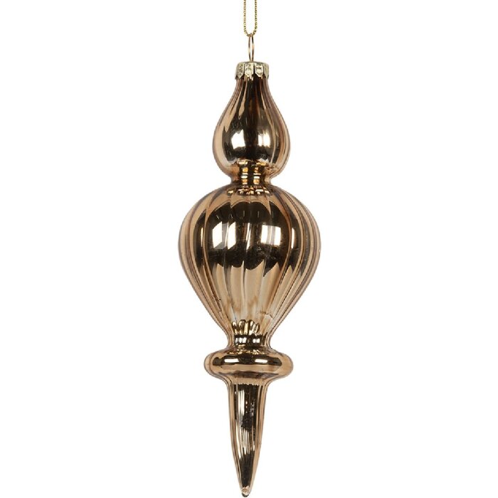 Clayre & Eef 6GL5269 Adorno de Navidad Ø 5x15 cm Dorado