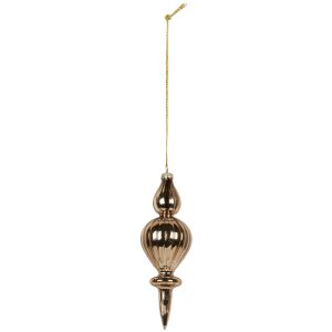 Clayre & Eef 6GL5269 Adorno de Navidad Ø 5x15 cm Dorado