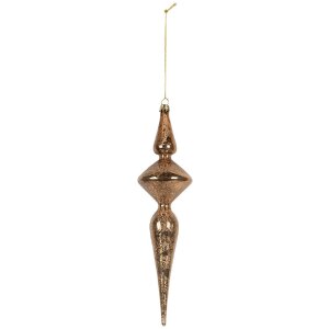 Adorno de Navidad Clayre & Eef 6GL5273 Ø 8x32 cm Dorado