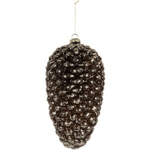 Adorno de Navidad Clayre & Eef 6GL5274 Ø 12x24 cm plateado