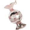 Clayre & Eef 6GL5276 Adorno navideño Ø 4x8 cm Plata Rosa