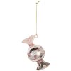 Clayre & Eef 6GL5276 Adorno navideño Ø 4x8 cm Plata Rosa