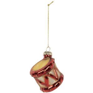 Adorno navideño Clayre & Eef 6GL5279 Ø 4x5 cm Rojo Dorado